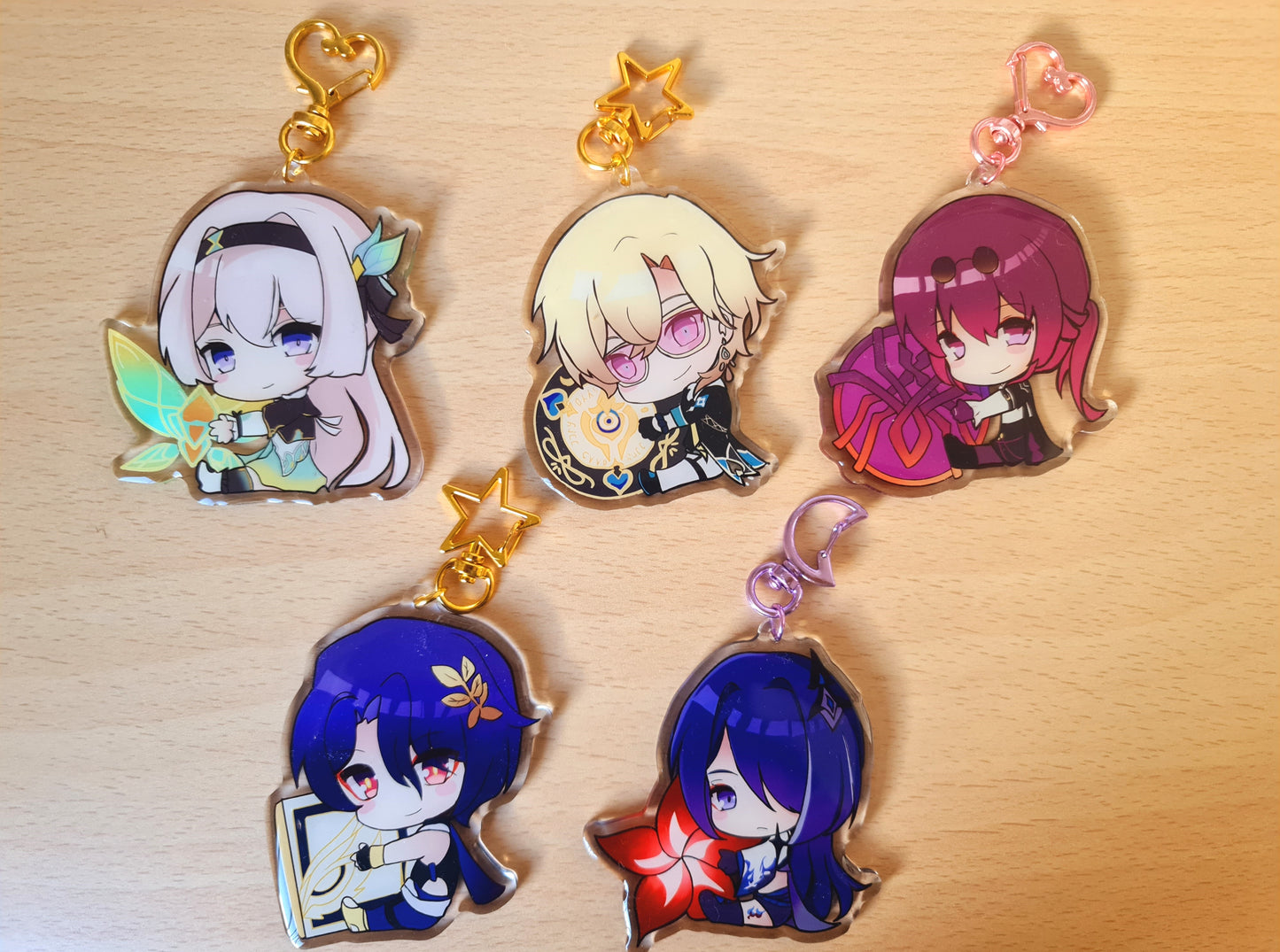 Honkai Star Rail keychain - Firefly, Kafka, Aventurine, Dr Ratio, Acheron