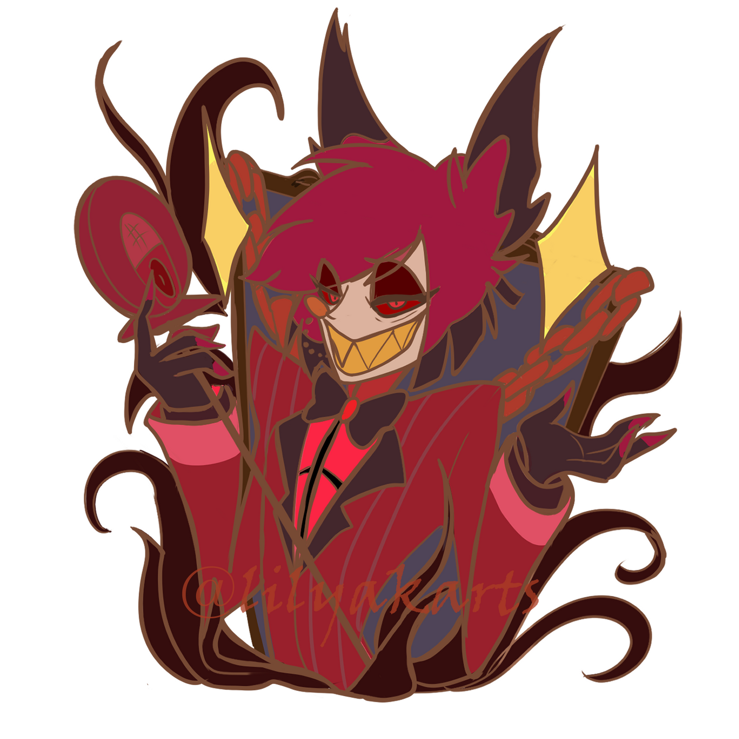 Hazbin Hotel- Enamel Pin (Lucifer, Alastor, Charlie, Vaggie and Angel Dust)