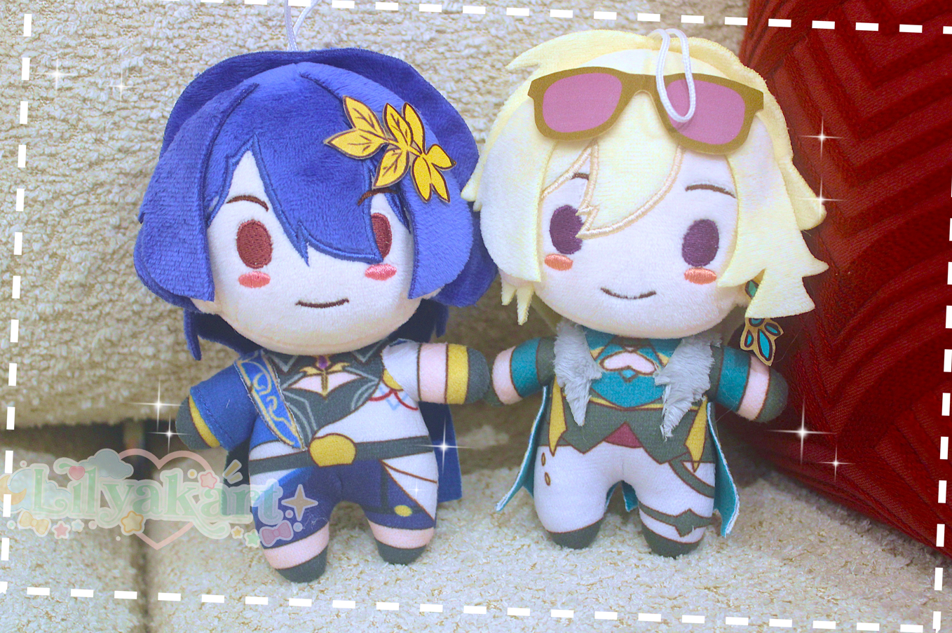 Aventurine and Dr. Ratio plushies - Honkai Star Rail
