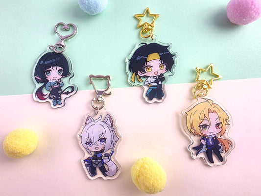 ZZZ keychains - Jane, Seth, Harumasa, Miyabi, Hugo