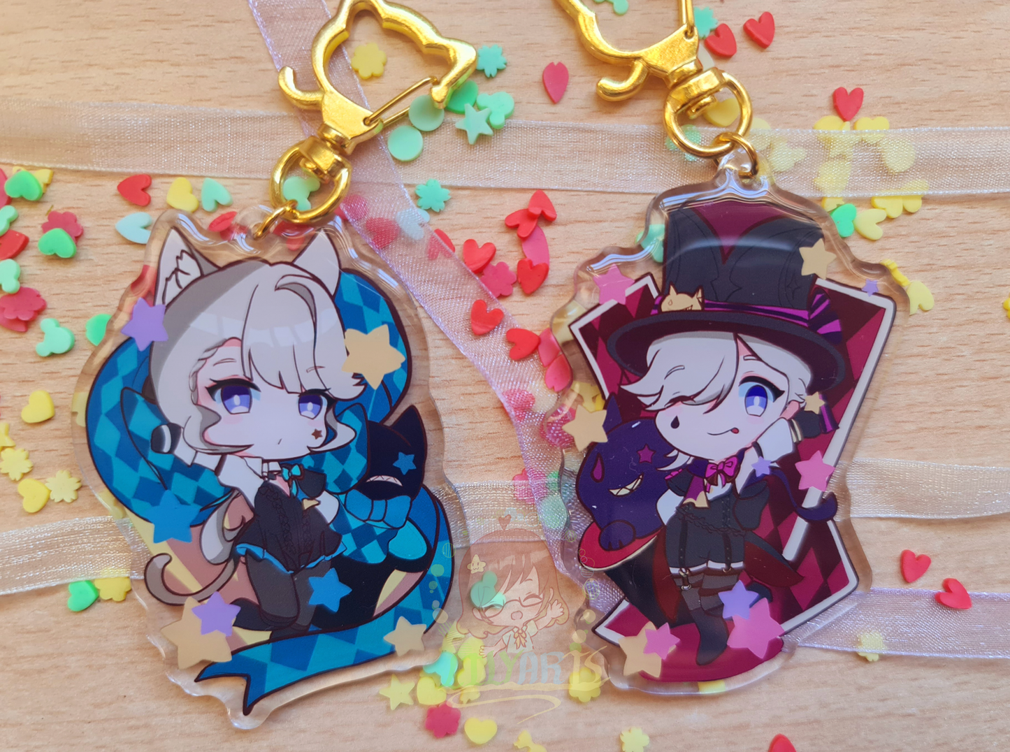 Lyney and Lynette - Genshin Impact Keychain