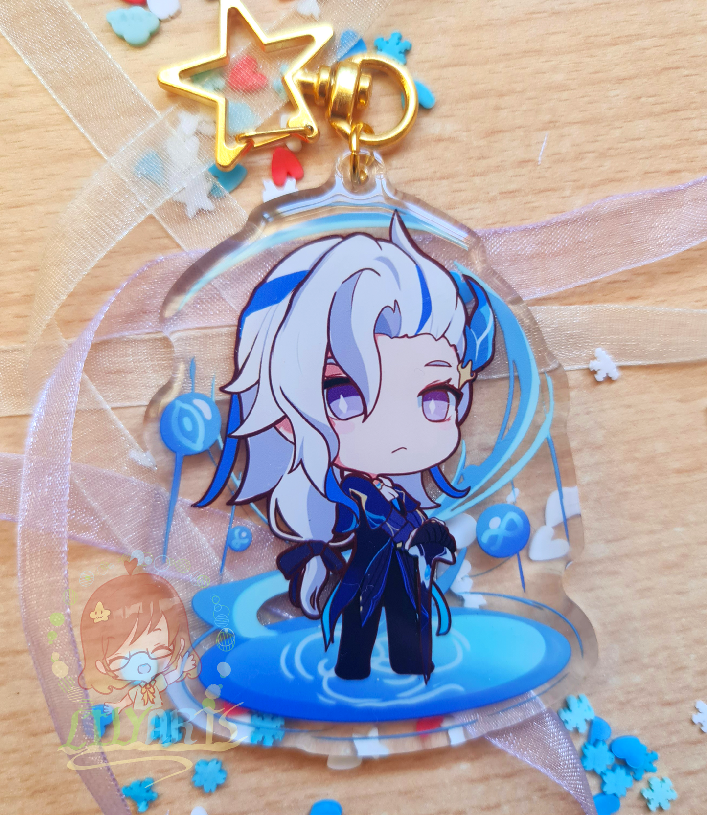 Furina, Neuvillete, Wriothesley - Genshin Impact keychain