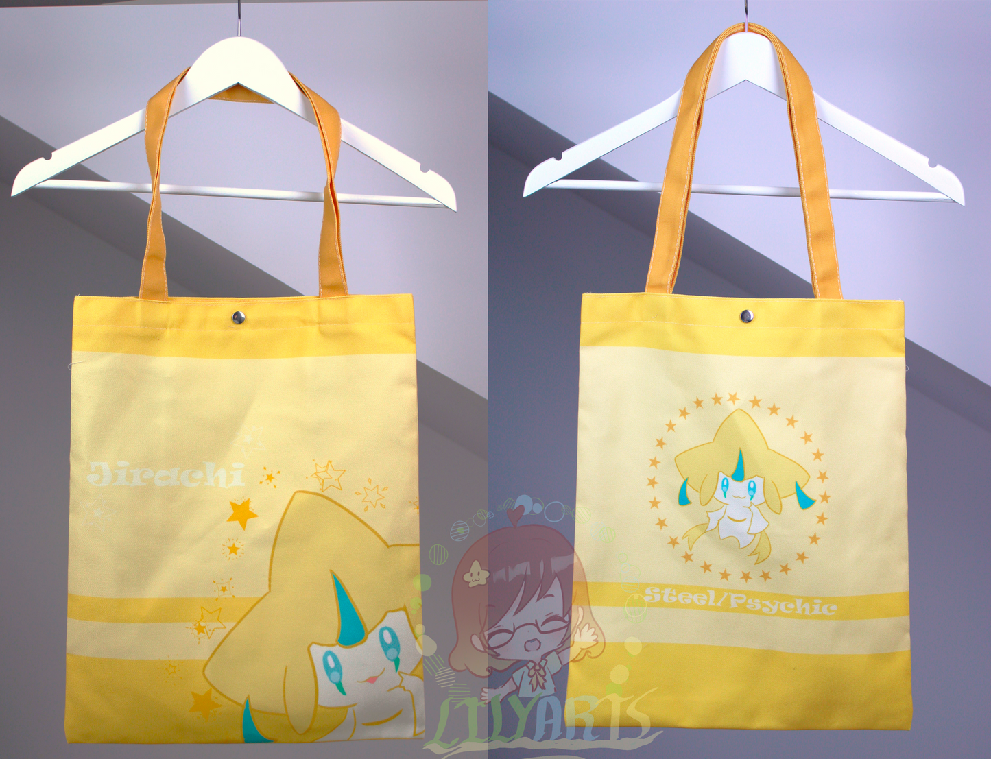 Pokemon totebag - Gengar, Jirachi and Piplup