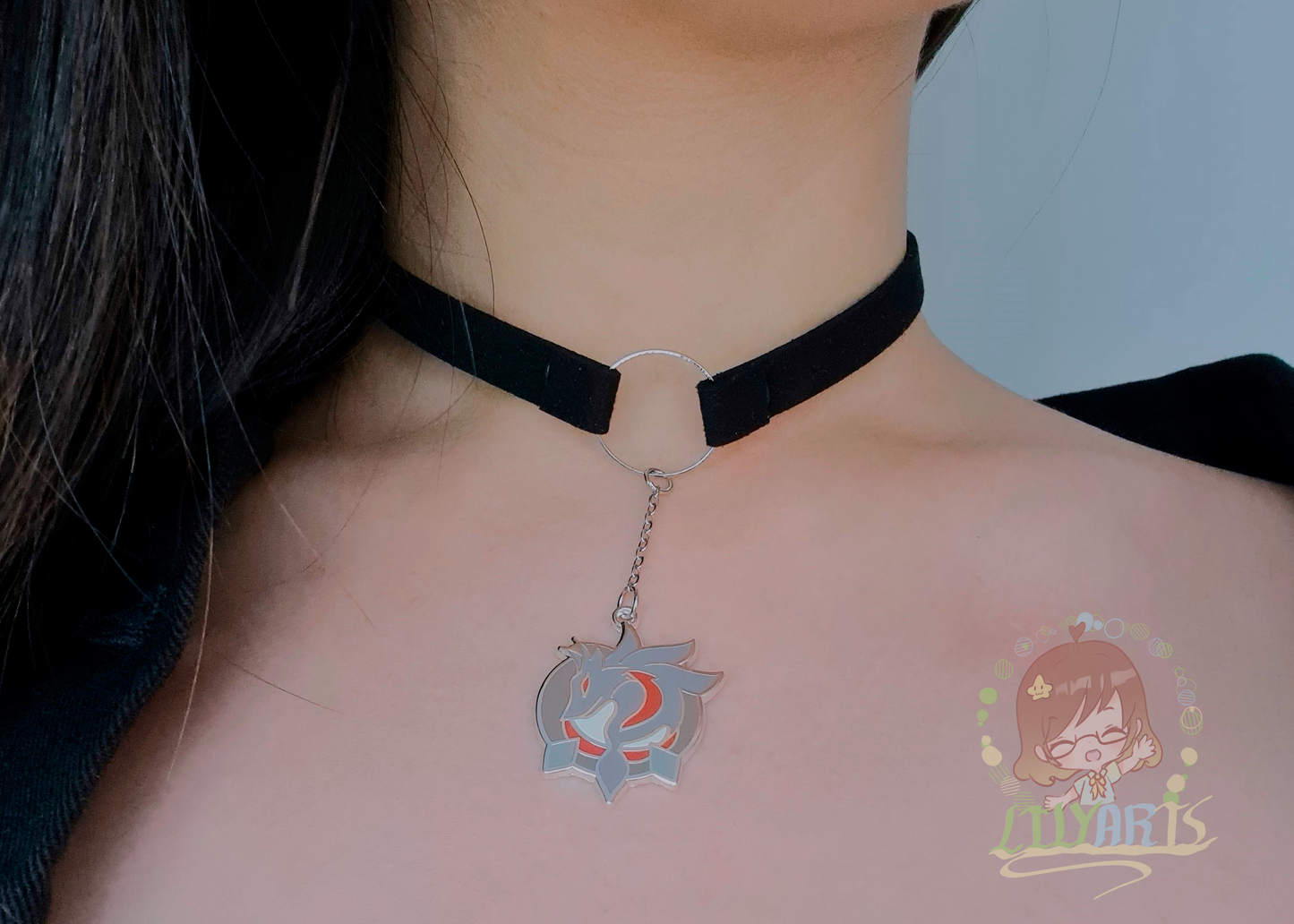 Wriothesley - Genshin Impact choker with charm