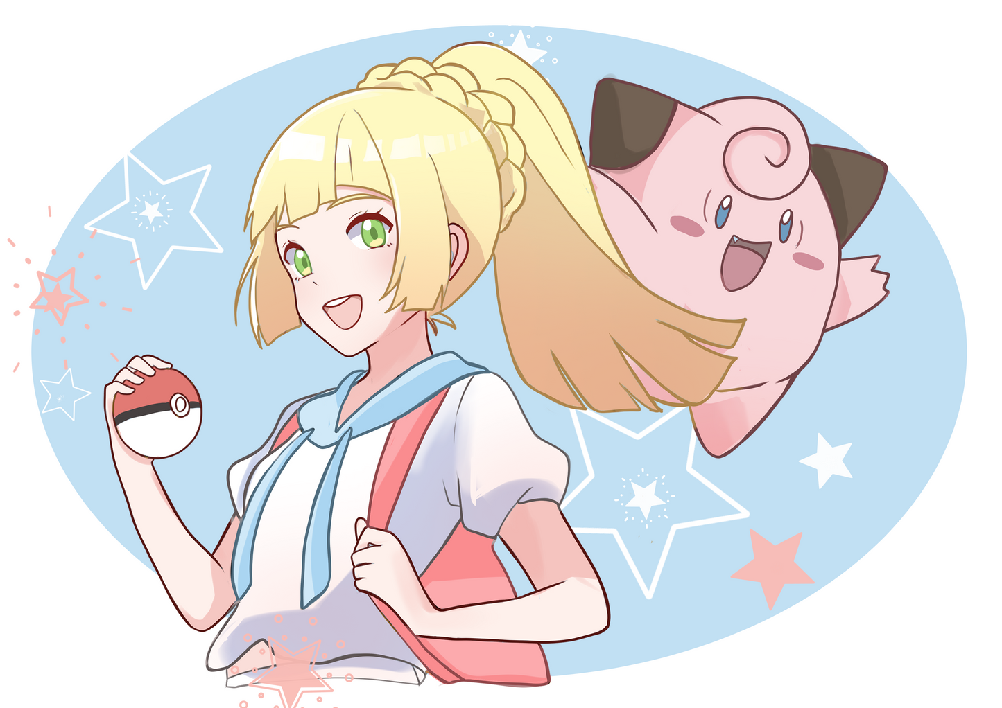 A5 Lillie & Clefairy - Pokemon