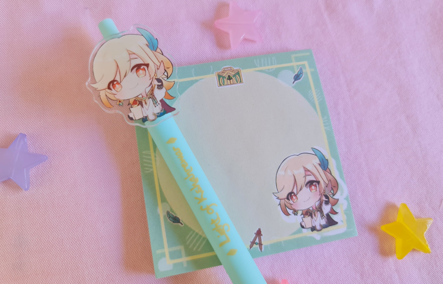Albedo, Kaveh Memopad/Sticky Notes + Pencil - Genshin Impact