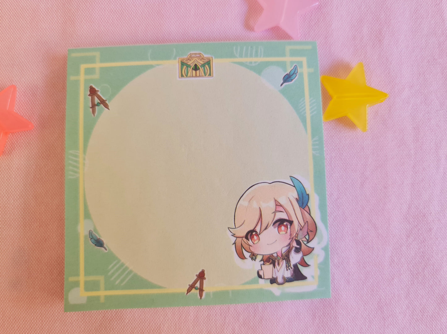 Albedo, Kaveh Memopad/Sticky Notes + Pencil - Genshin Impact