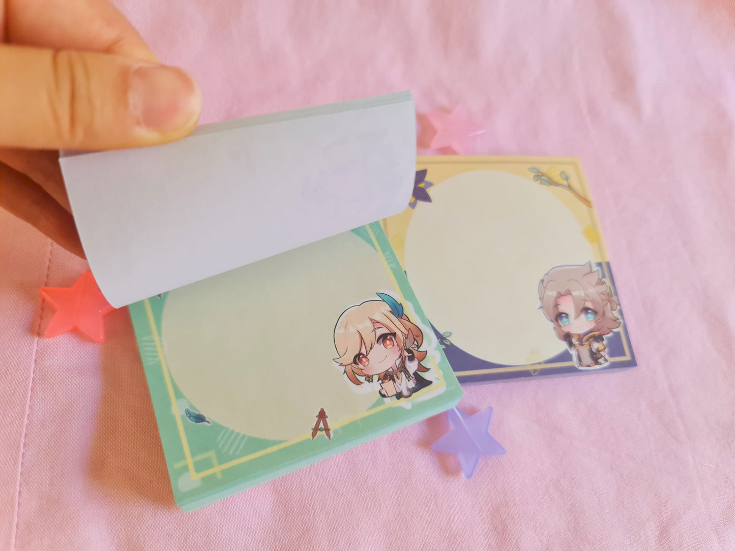 Albedo, Kaveh Memopad/Sticky Notes + Pencil - Genshin Impact