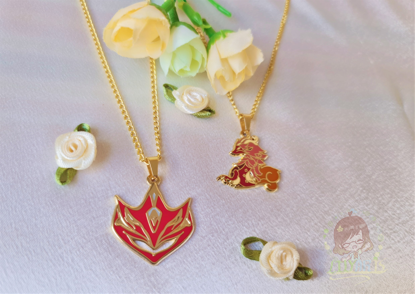 Genshin Impact Zhongli and Tartaglia necklace