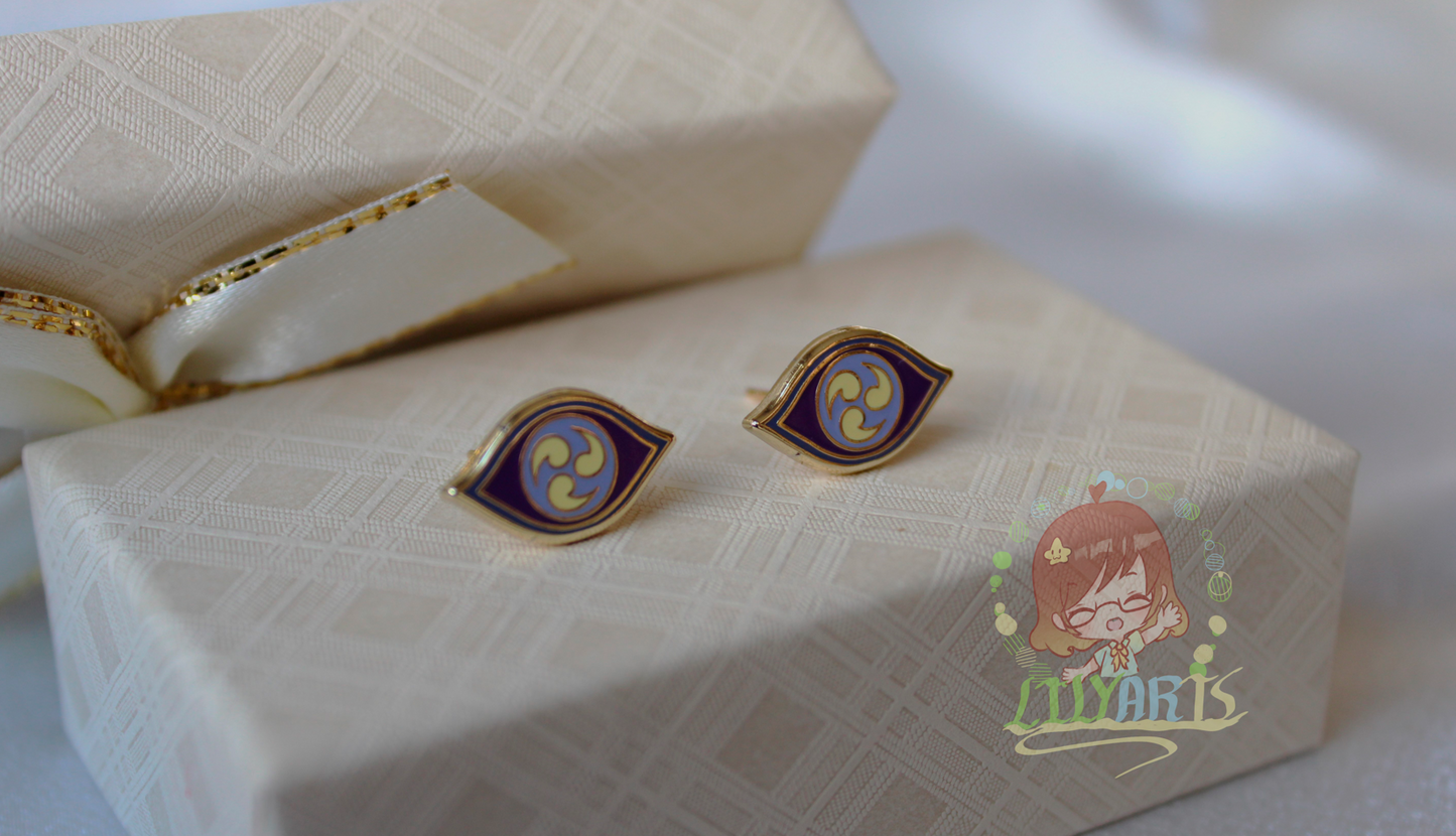 Shogun Raiden Ei stud earring - Genshin Impact