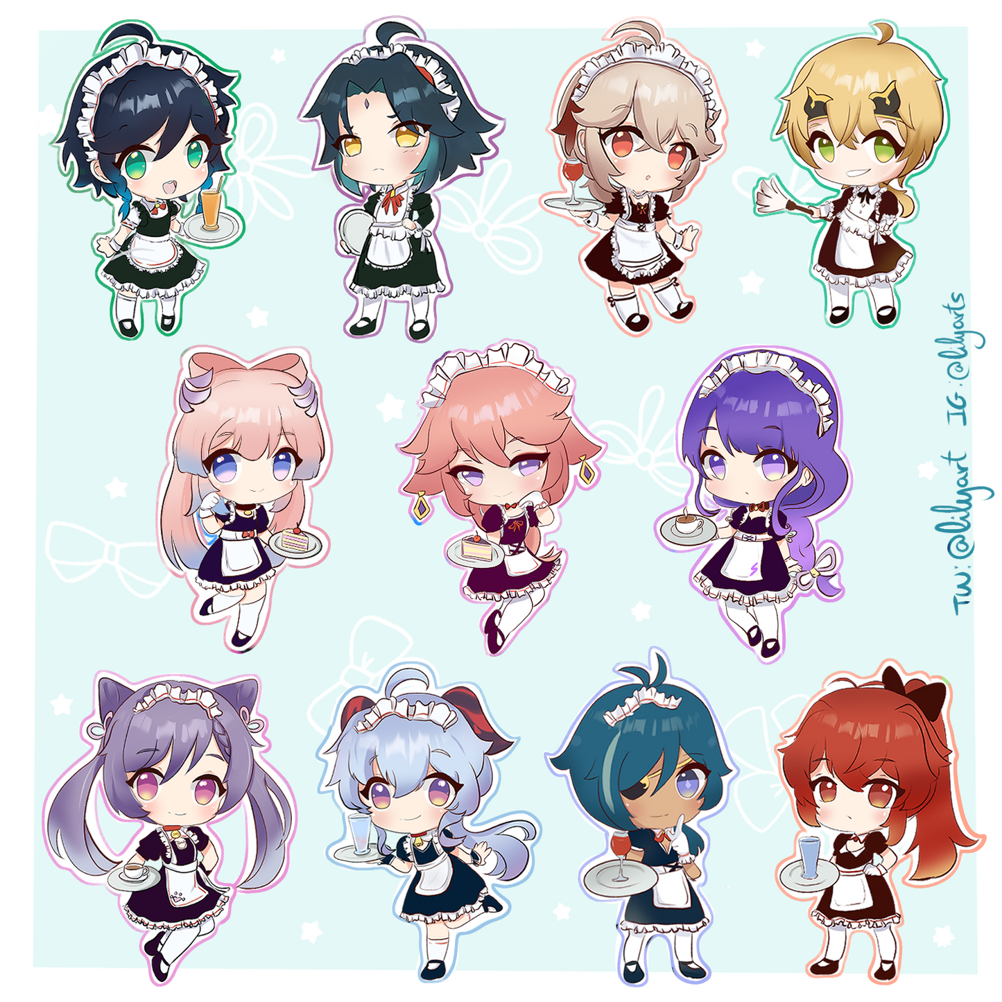 Genshin Impact Standee Maid ver. VOL 1