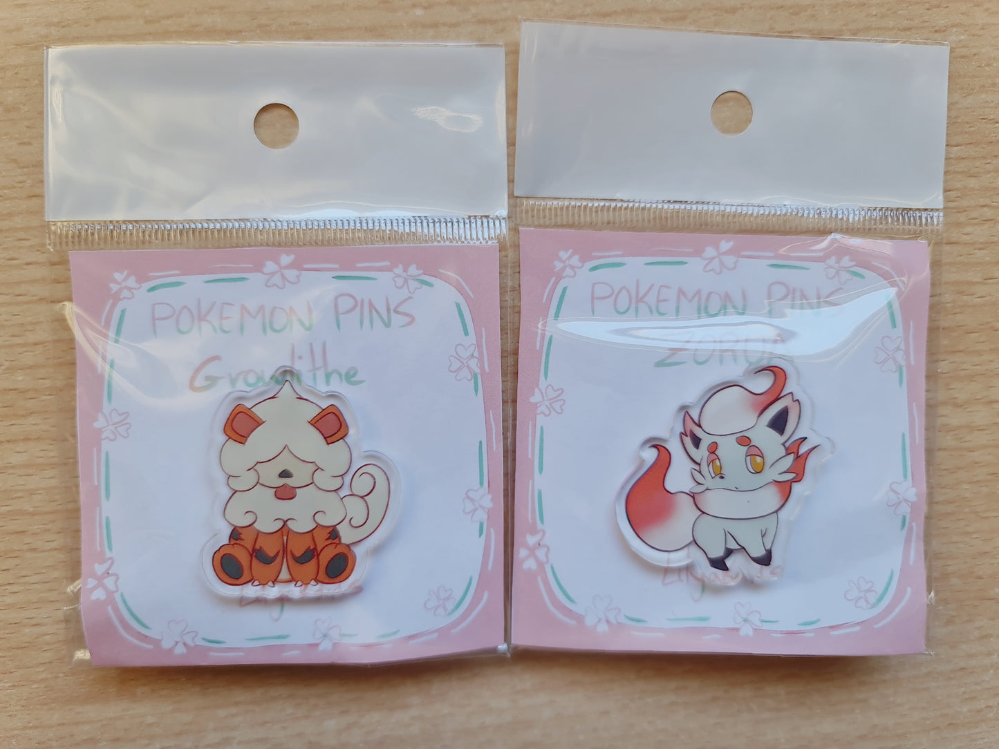 Pokemon Zorua Growlithe Pin