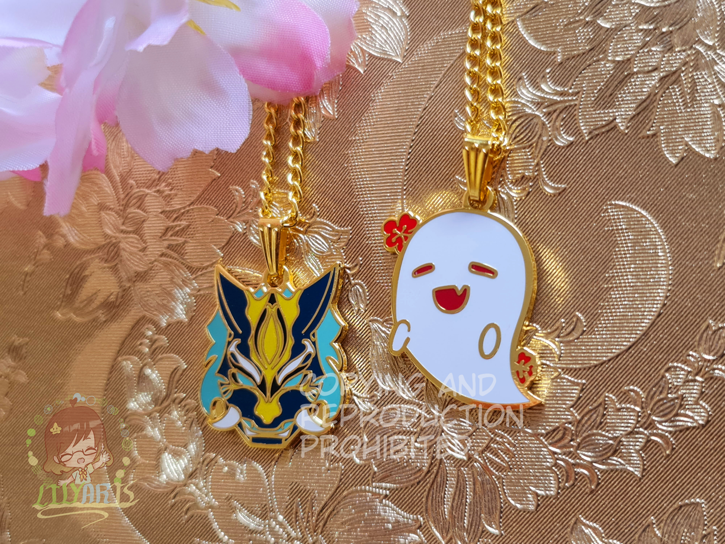 Genshin Impact Necklace Xiao and Hutao
