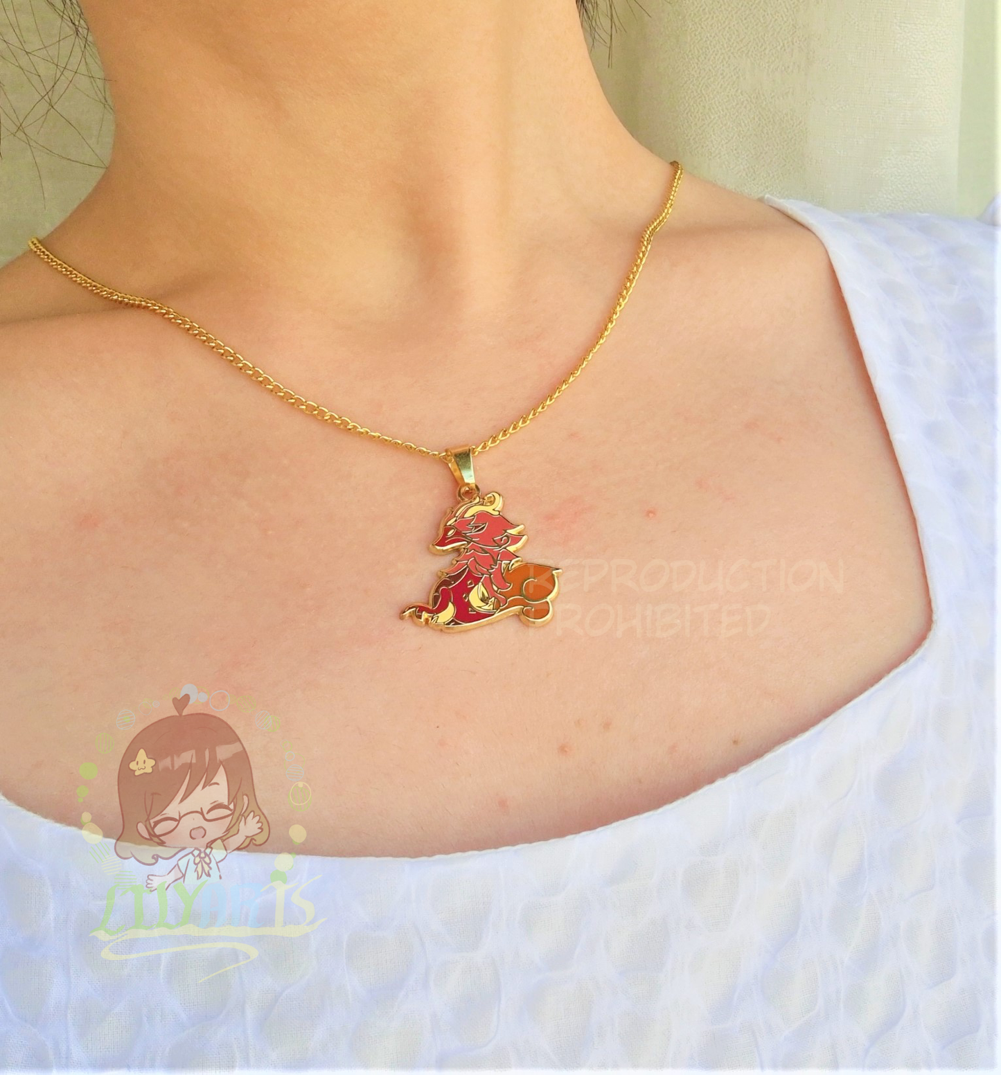 Genshin Impact Zhongli and Tartaglia necklace