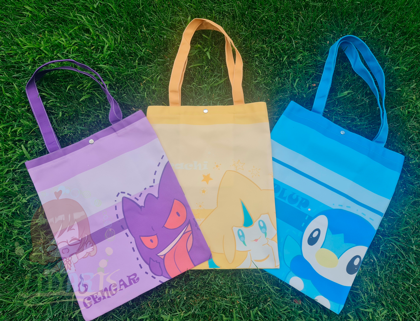 Pokemon totebag - Gengar, Jirachi and Piplup