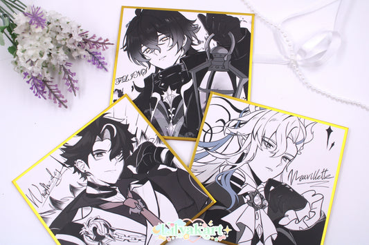 Flins, Neuvillette, Wriothesley - Genshin Impact Shikishi Print