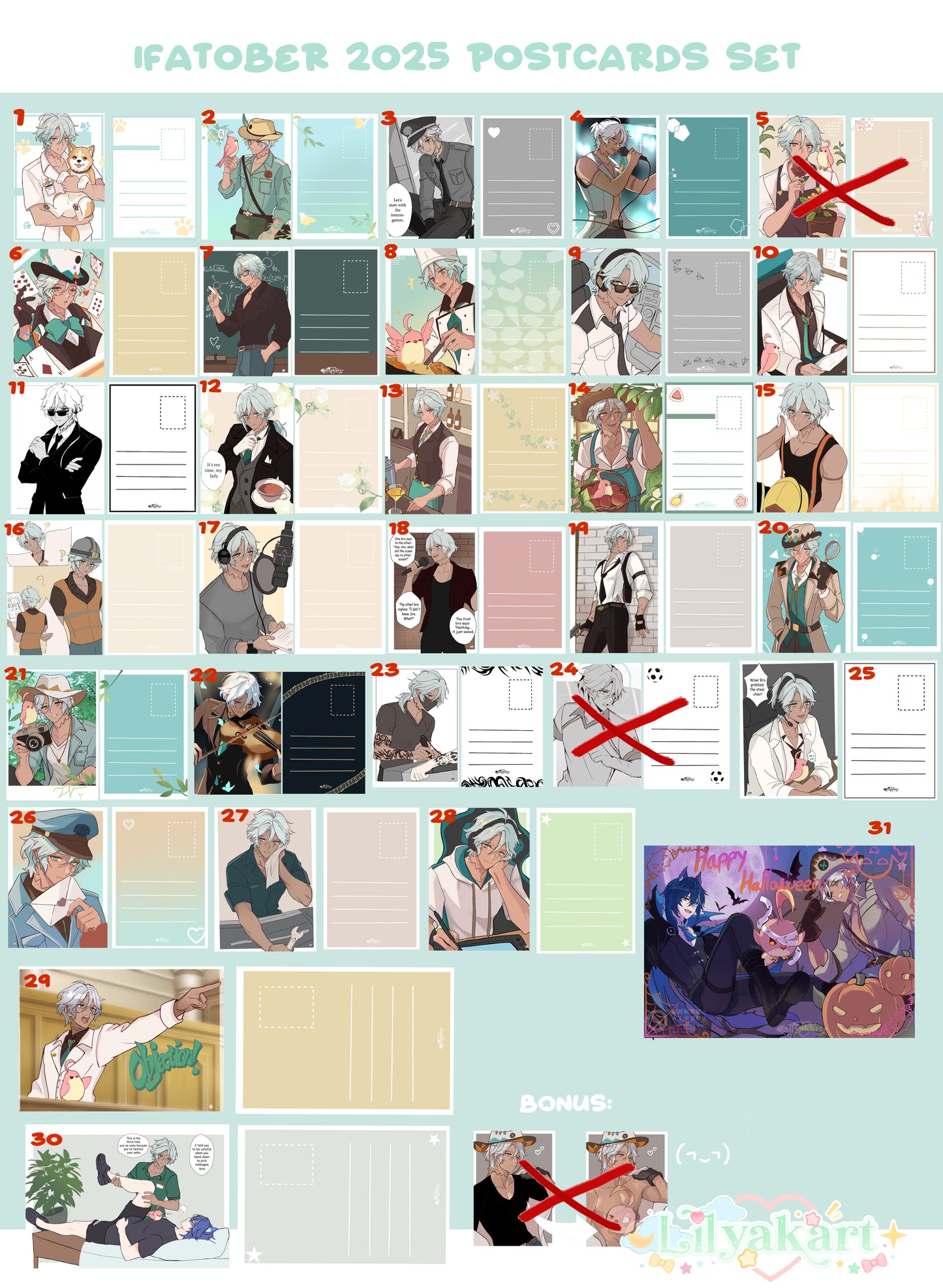 Ifa postcard set - Genshin Impact